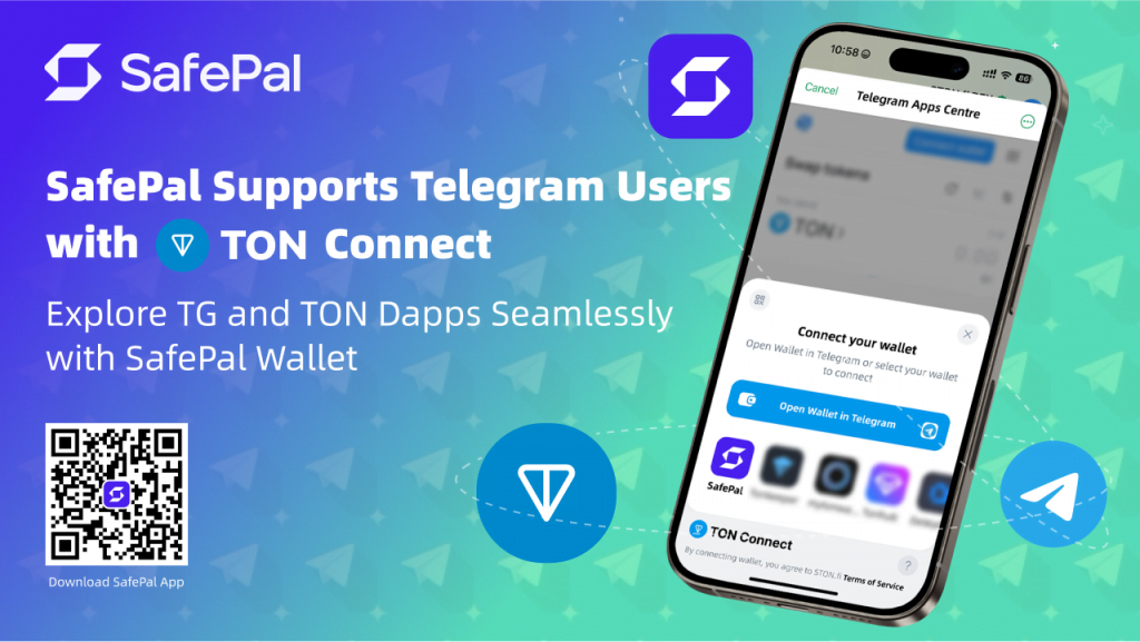 A SafePal hozzáadja a Telegram felhasználók támogatását a TON Connect segítségével.